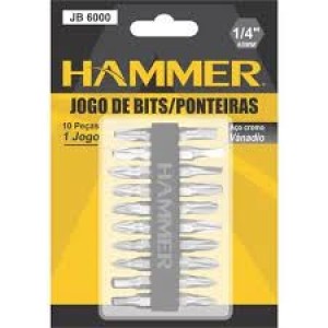BITS/PONTEIRAS 65MM/ PONTA DUPLA HAMMER 10PCS