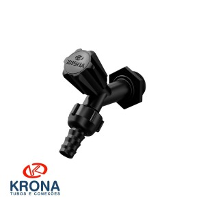 TORNEIRA JARDIM SLIM PRETA KRONA PCT 12