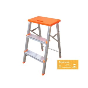 ESCADA ALUMINIO BANCO 3 DEGRAUS  BOTAFOGO