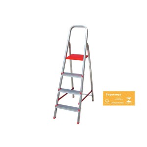 ESCADA DE ALUMINIO 4 DEGRAUS BOTAFOGO