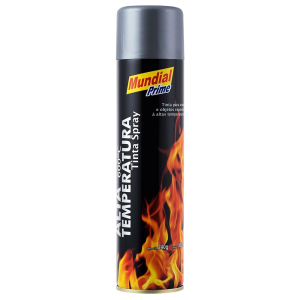 TINTA SPRAY 400ML MUNDIAL ALTA TEMP. ALUMINIO