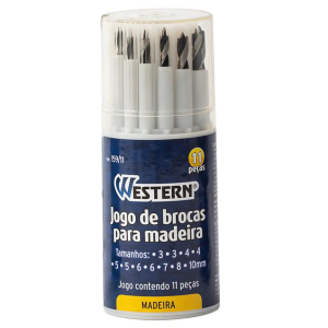 JOGO BROCA MADEIRA 11 PCS WESTERN