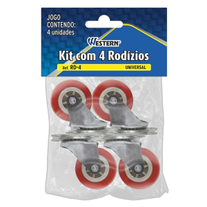 RODIZIO GRANDE C/04 VERMELHO