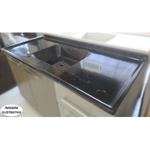 PIA MARMORE SINT 1,20 X 0,55CM PRETA