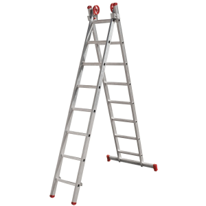 ESCADA EXTENSIVA ALUMINIO 8X2 DEGRAUS BOTAFOGO