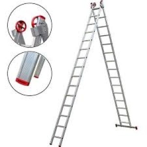 ESCADA EXTENSIVA ALUMINIO 12X2 DEGRAUS BOTAFOGO