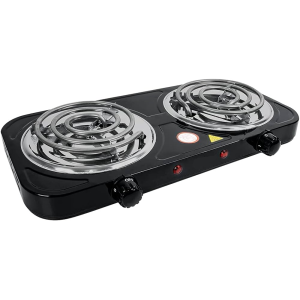 FOGAREIRO ELETRICO *2 BOCAS 127V PRETO