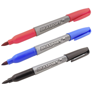 CANETA P/MARCACAO PERMANENTE VERMELHO CX 12