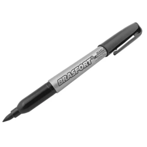 CANETA P/MARCACAO PERMANENTE PRETA CX 12