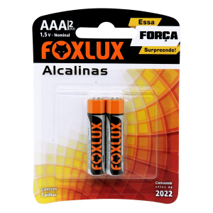 PILHA PALITO AAA ALCALINA C/2 FOXLUX