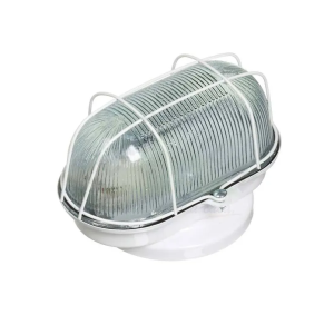 LUMINARIA TARTARUGA 1 X E27 C/ GRADE BRANCA