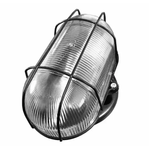 LUMINARIA TARTARUGA 1 X E27 C/ GRADE PRETA