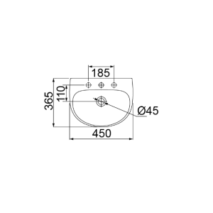 LAVATORIO AVULSO BR 36X46 CM LORENZETTI